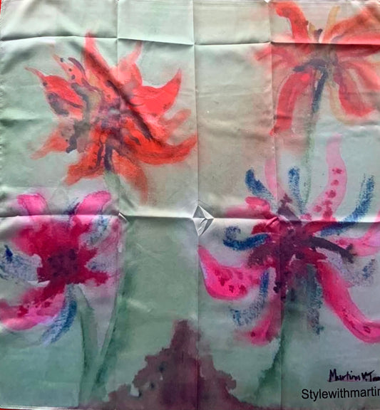 Stunning Floral Watercolour scarf