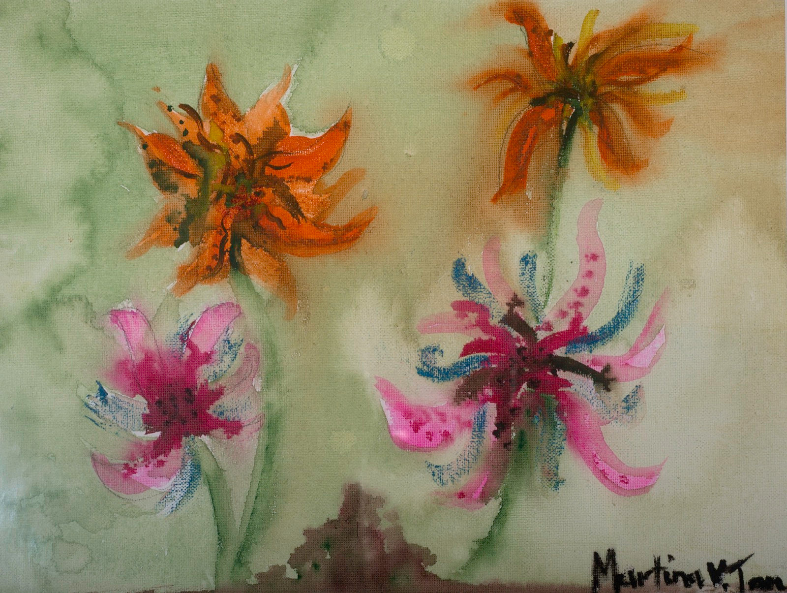 Wildflower Duet — original painting by Martina