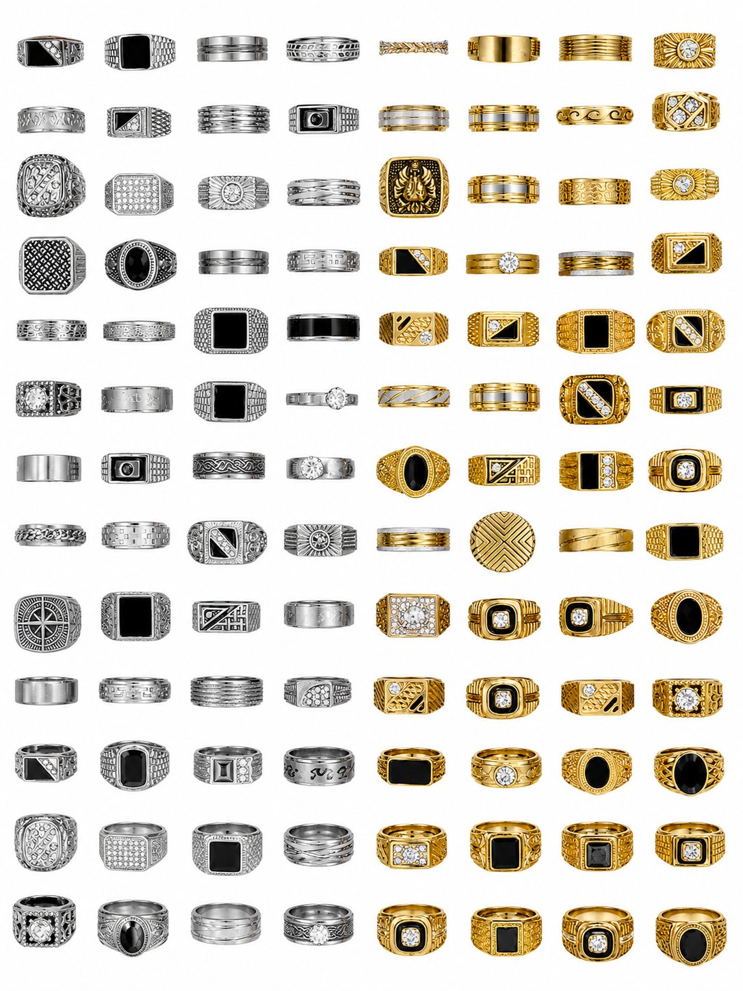 Men's Rings — European Style (Gold & Silver)